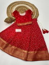 Ajd 7924 Heavy pure bandhani weaving silk Kids Girls Lehenga Choli Wholesale Online